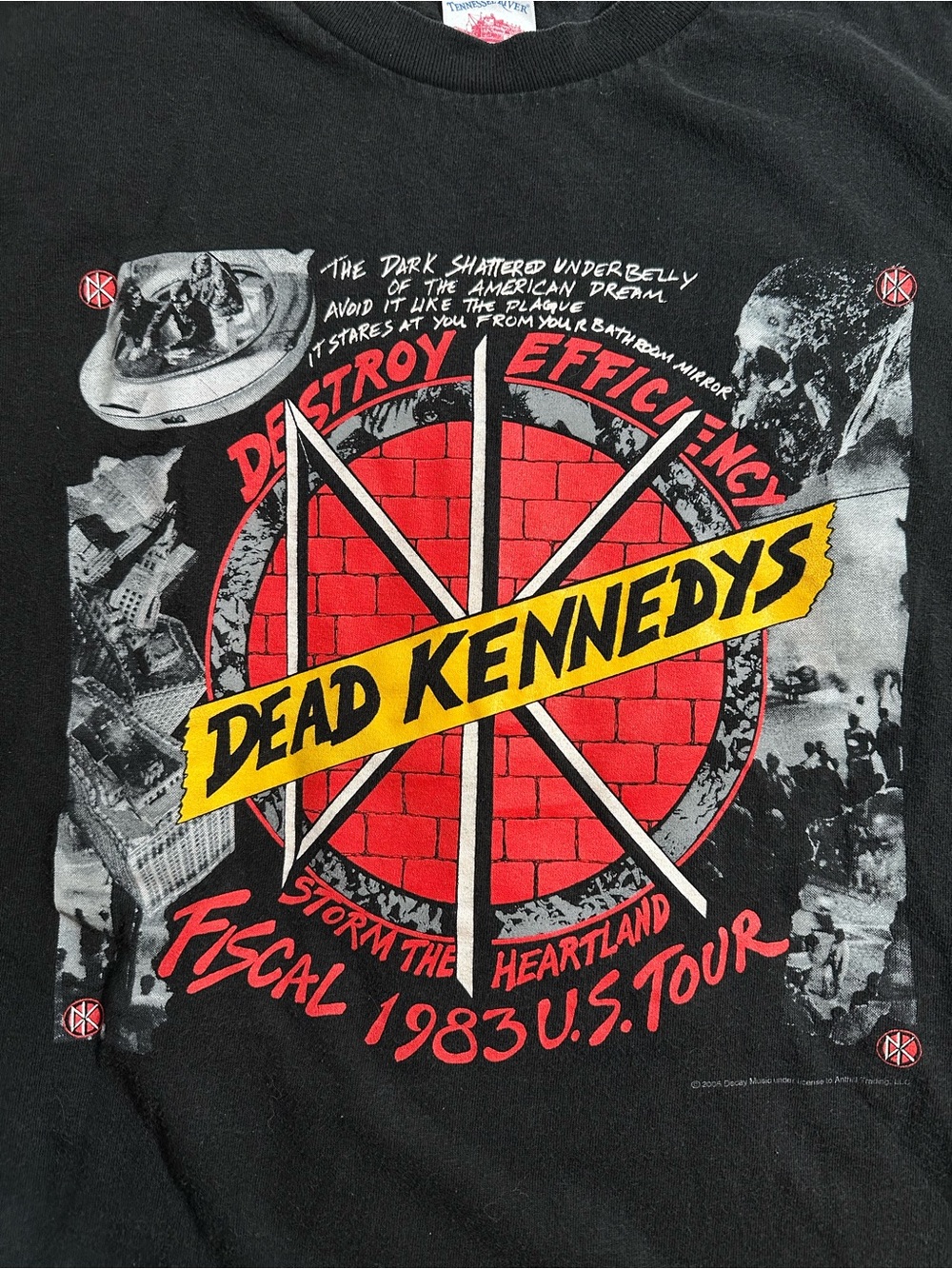 2005 Vintage Dead Kennedys Destroy Efficiency Punk Band Tee